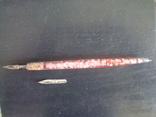 Чернильная ручка с пером СССР,орг стекло, фото №3