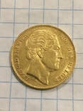 20 франков 1865 Бельгия золото к4л1, фото №2