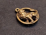 Лев кулон бронза брелок коллекционная миниатюра, фото №4