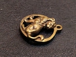 Лев кулон бронза брелок коллекционная миниатюра, фото №5