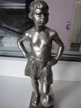 "Мальчик с мячом" скульптор Бельская В. 1962 год силумин, фото №2