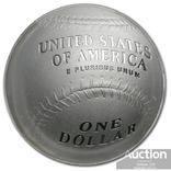 Доллар Бейсбол PCGS ms 69 Уникальная согнутая монета, фото №5