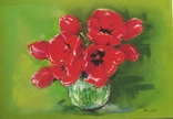 Цвет тюльпанов алый, сухая пастель, 22х32, фото №2