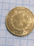 20 франков 1893 А Франция золото к6л5, фото №3