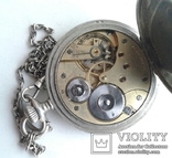 Швейцарские часы лонжинес 30х годов 20 века.рабочие с серебрянной цепочкой, фото №5