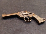 Пистолет коллекционный бронза брелок миниатюра, фото №4