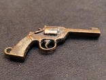 Пистолет коллекционный бронза брелок миниатюра, фото №6