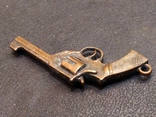 Пистолет коллекционный бронза брелок миниатюра, фото №7