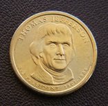 США 1 доллар 2007, 3 президент Томас Джефферсон (1801—1809), фото №3