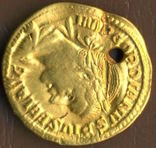 Ауреус Гордиана III с реверсом бога солнца Сол, фото №6