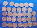 Монеты Англии 1 пенни погодовка  Великобритания 1971-2016 г.33 шт, фото №10
