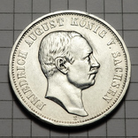 Германия Саксония 3 марки 1913 Серебро, фото №2