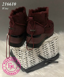 Зимние ботинки, полусапожки, угги на меху бордовые 38 размер, фото №5