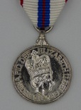 Великобритания. Королевская серебряная юбилейная медаль 1977 года. Миниатюра., фото №2