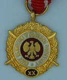Польша. Медаль "Вооруженные силы на службе Родине". Золотая степень. Миниатюра., фото №3