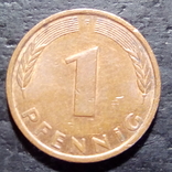 Германия 1 пфенниг 1987 год Метка монетного двора (F)  Штутгарт  (521), фото №2