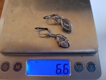 Серьги серебро 925 проба. Вес 6.5 г, фото №6