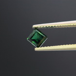 Зелёный сапфир негрет огранён на заказ 0.77ст 4.5х4.6мм, фото №4