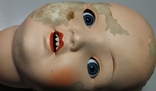 Голова старой куклы с клеймом, фото №5