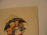 Д29  Мальчик девочка под зонтом подарок цветы, фото №3