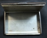 Серебряный портсигар 84 пробы с золотыми накладками, фото №8