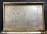 Серебряный портсигар 84 пробы с золотыми накладками, фото №10