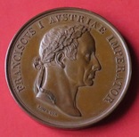 Настольная медаль Памяти Франца I императора Австрии 1835 года, фото №2