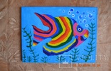 Картина "Рибка", 40x30 см., акрилові фарби, серпень 2019 р., Аня Коломієць, 6 років, фото №3