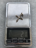 Серебряный крест с перламутром на цепочке (серебро 950 пр, вес 7 гр), фото №3