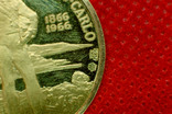 Монако, медаль, Centenaire de Monte-Carlo, Реньє III, Грейс Келлі, 1966, золото, фото №7