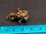 Зайка веселый бронза коллекционная миниатюра брелок, фото №5