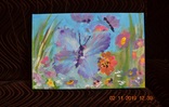Картина "Метелик серед літа", 30х20 см., жовтень 2019 р., акрил, Лера Назаренко, 11 років, фото №4