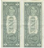 №4 Пара баксов с 1 пачки, состояние, 2013 год., One dollar USA, фото №3