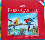 Набор - профи акварельных карандашей Faber Castell 24 цвета в металлической коробке, фото №2