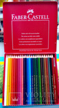Набор - профи акварельных карандашей Faber Castell 24 цвета в металлической коробке, фото №3