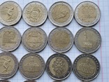 Евро разные,2€×20 шт,18шт.из них-юбилейные., фото №4