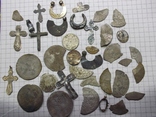 Лом серебра-монеты, серьги, крестики, фото №2