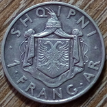 Албания 1 франг АР 1935 г., фото №2
