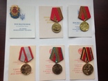Комплект медалей с документами на одного  кавалера, фото №2