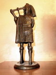 Шотландский Волынщик. Высокая каминная статуэтка. Бронза. Франция, фото №5