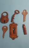 Замок накладка ключи с раскопок, фото №2