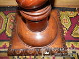 Старинная деревянная консоль (подставка). Высота 123,5 см., фото №6