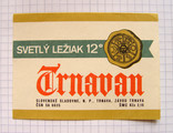 Этикетка пива "Trnavan svetly leziak 12" (Чехословакия, 1970-е гг.), фото №2