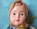 Старая кукла на резинках Европа 30 см, фото №3