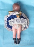Старая кукла на резинках Европа 30 см, фото №7