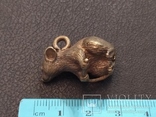 Крыса с хвостом Символ 2020 года бронза брелок коллекционная миниатюра, фото №7