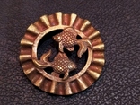 Рыбки парочка кулон коллекционная миниатюра бронза брелок, фото №3