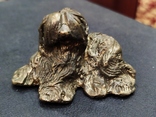 Собака Бобтейл бронза большая коллекционная миниатюра, фото №6