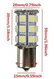 Светодиодные LED автолампочки 1156, P21W красные (2 шт), numer zdjęcia 3