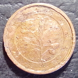 Германия 1 евро цент 2012 год Метка монетного двора (D)  Мюнхен  (547), фото №3